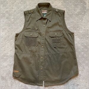 Lauren Ralph Lauren Olive Green Field Vest Size Medium